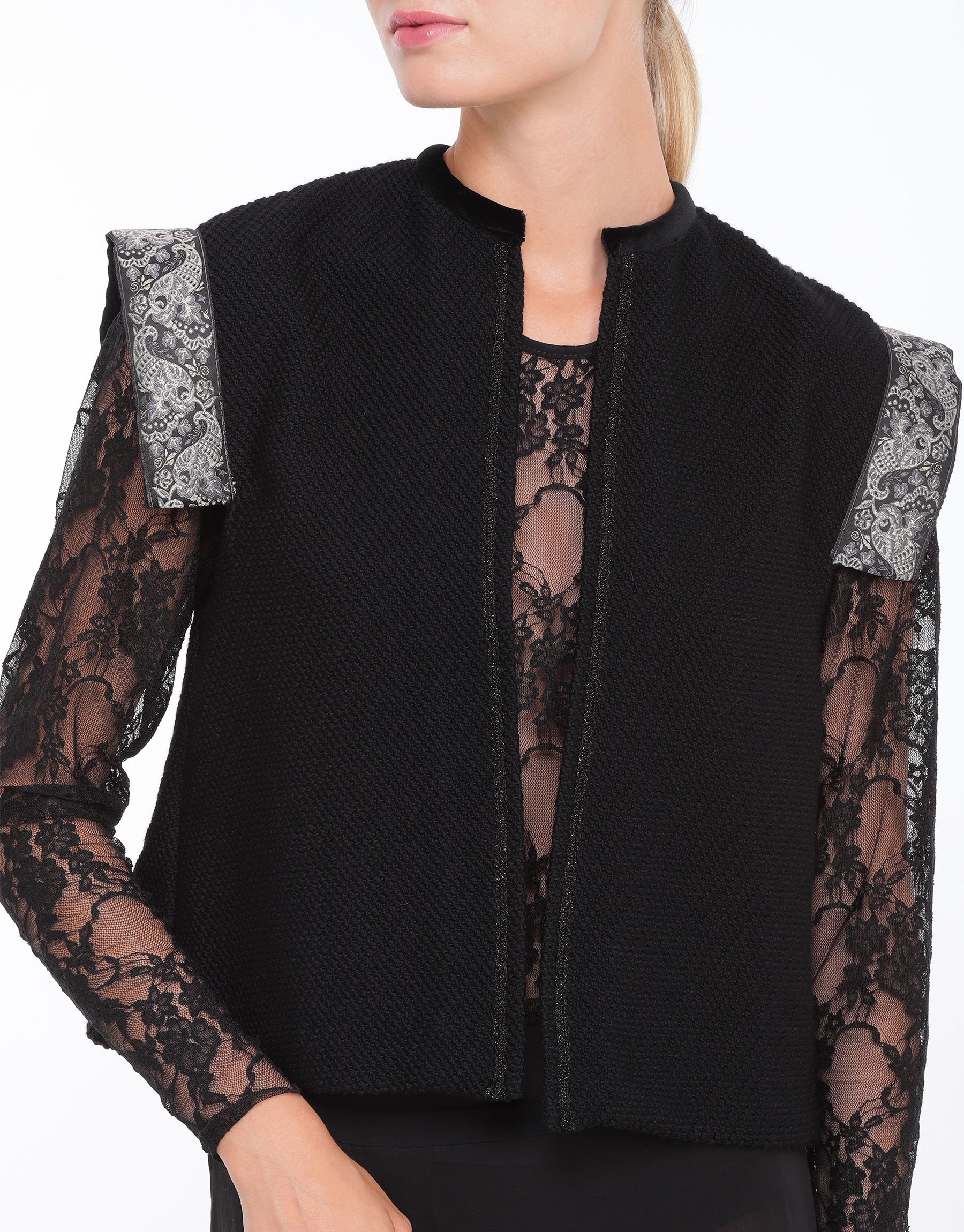 Gilet en laine noir